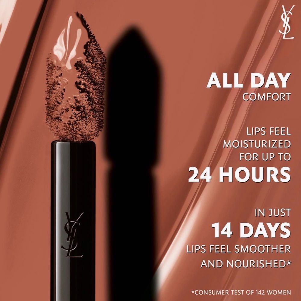 YSL NEW The Inks Vinyl Cream High Shine Lip Stain in 44 Nude Lavalliere - Picture 4 of 4